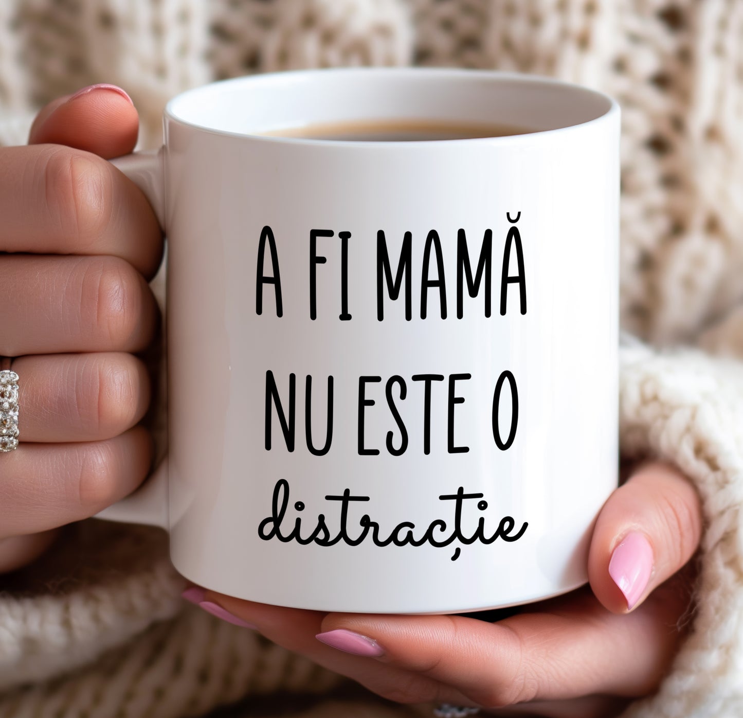 Cană A fi mamă nu este o distracţie - Lovelo