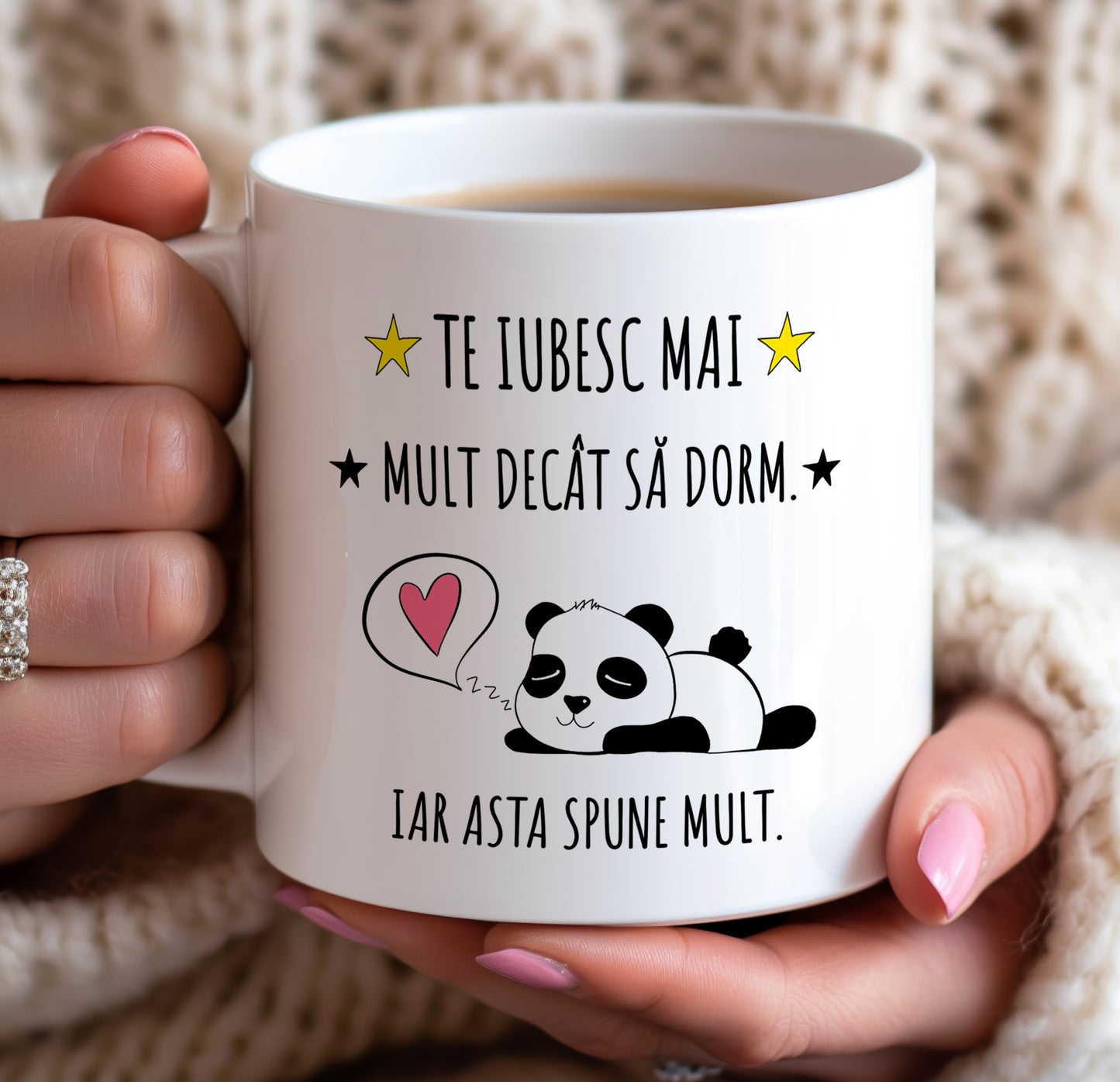 Cană Te iubesc mai mult decât să dorm - Lovelo