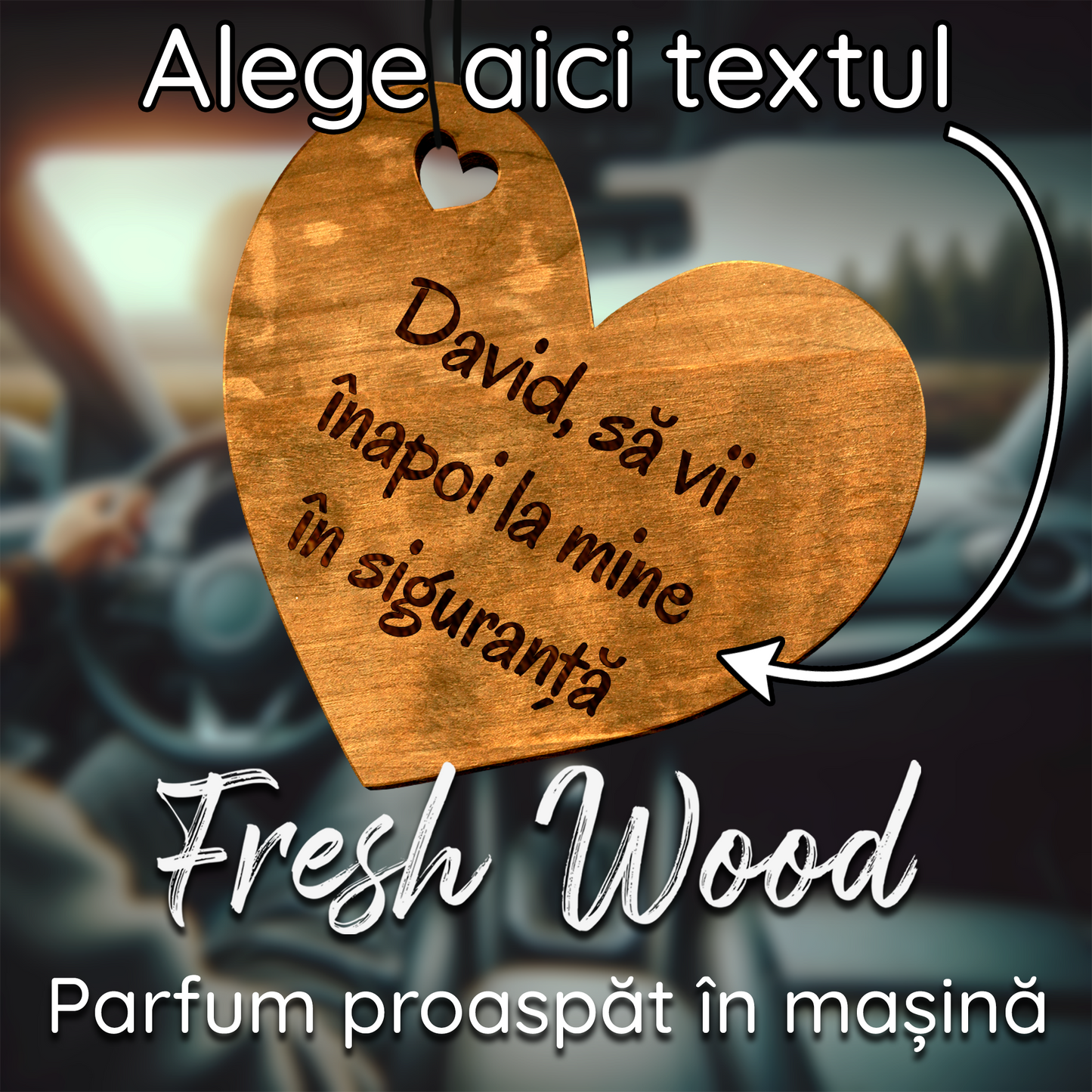 Parfum Auto Personalizat - Inimă - Lovelo