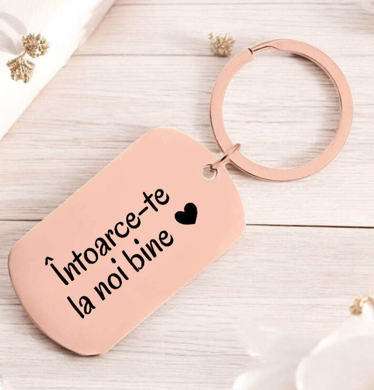 Breloc metalic Întoarce-te la noi bine - Lovelo