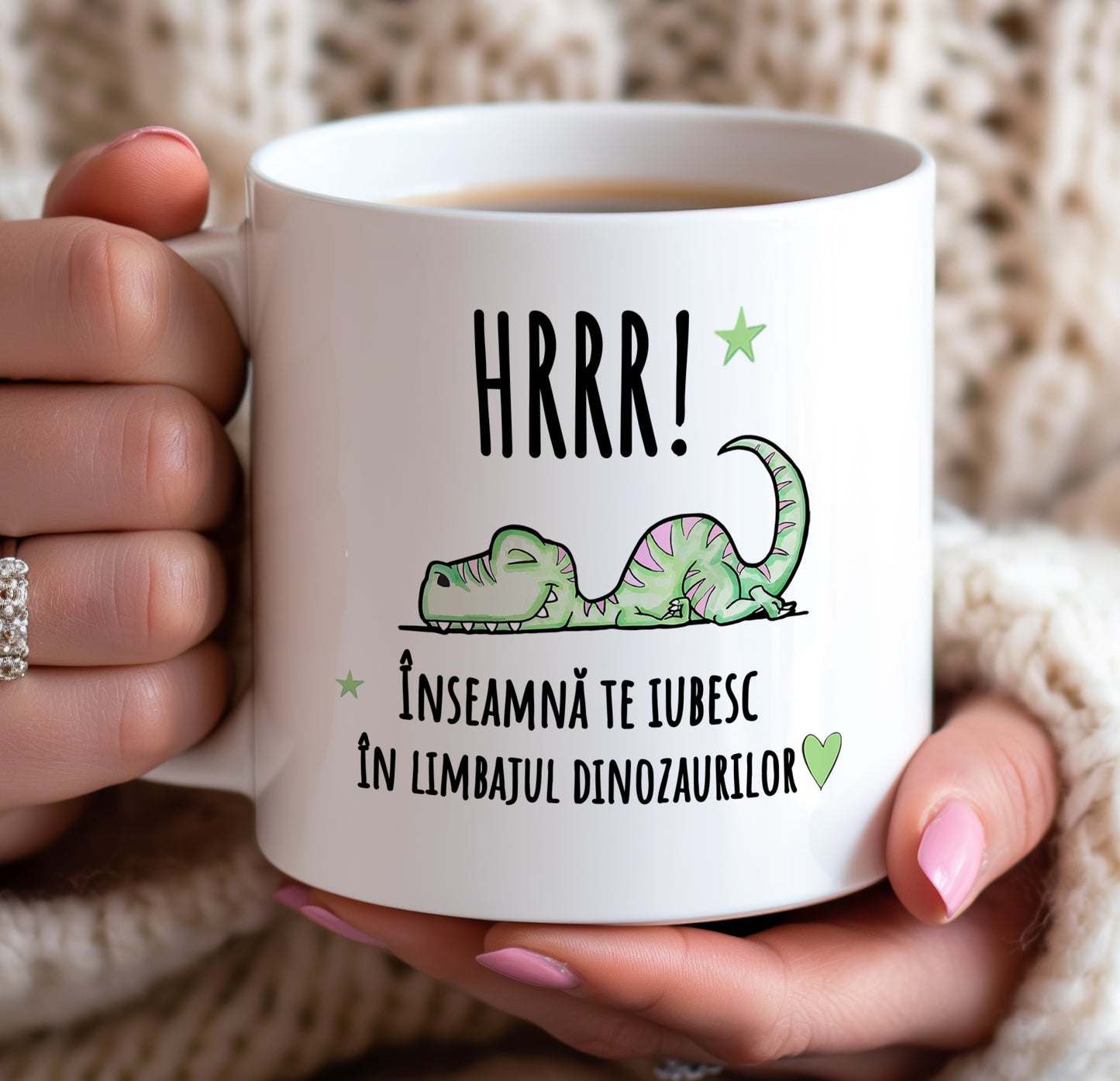 Cană HRRR! Te iubesc chiar și în limbajul dinozaurilor. - Lovelo