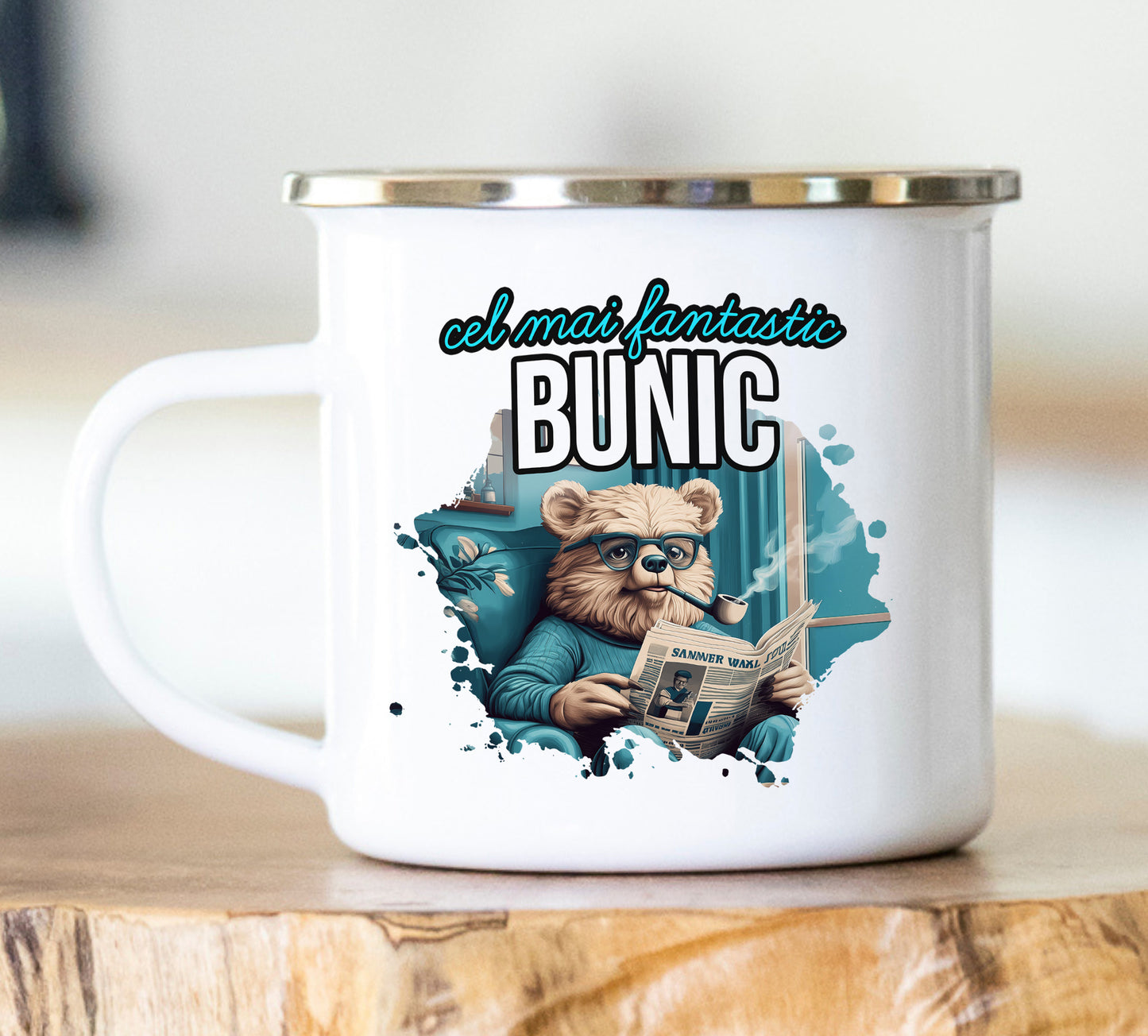 Cană emailată Cel mai fantastic bunic - Lovelo