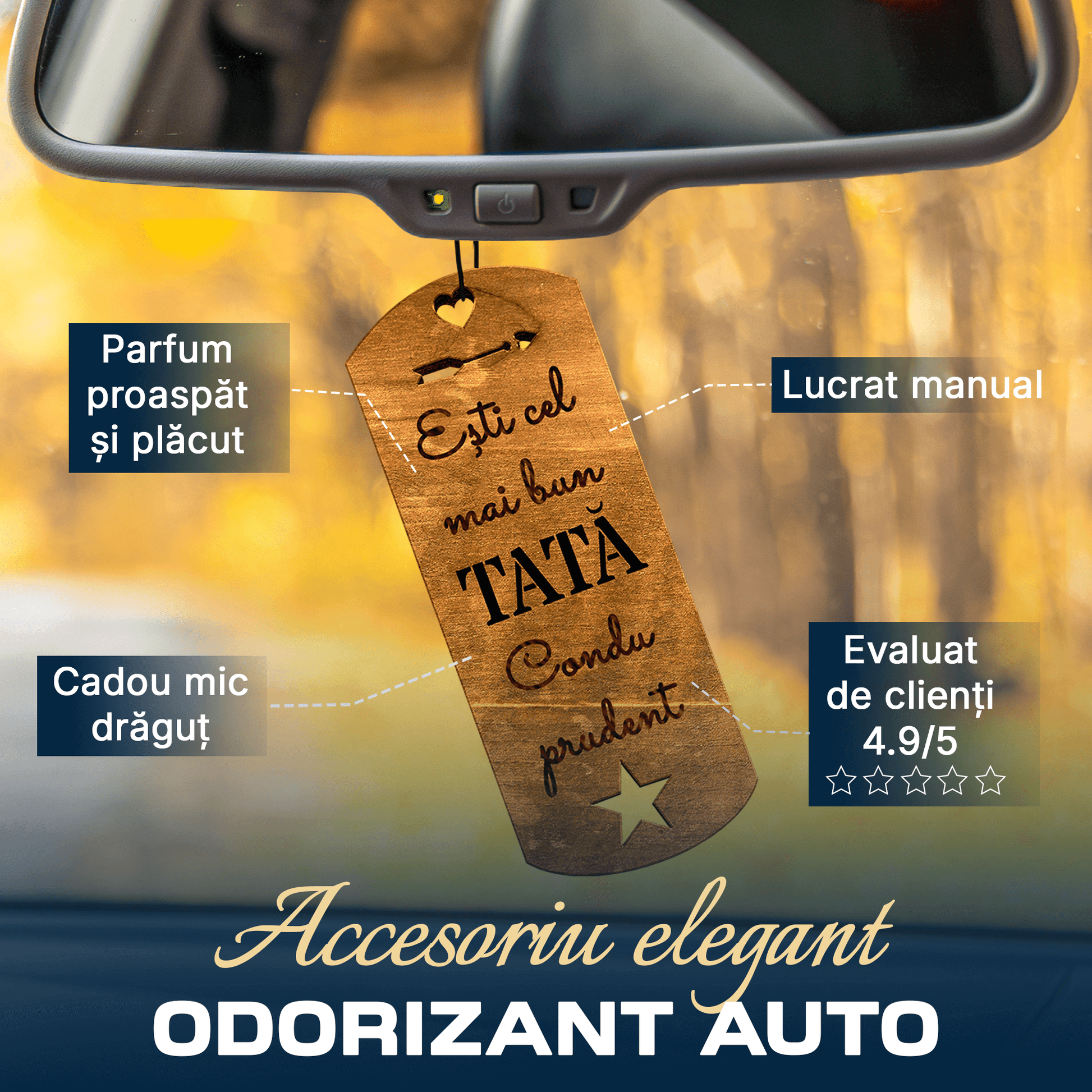Parfum Auto Cel mai bun TATĂ - Lovelo