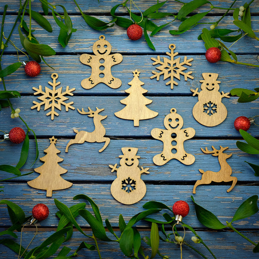 Decorațiuni pentru Crăciun din lemn - Lovelo