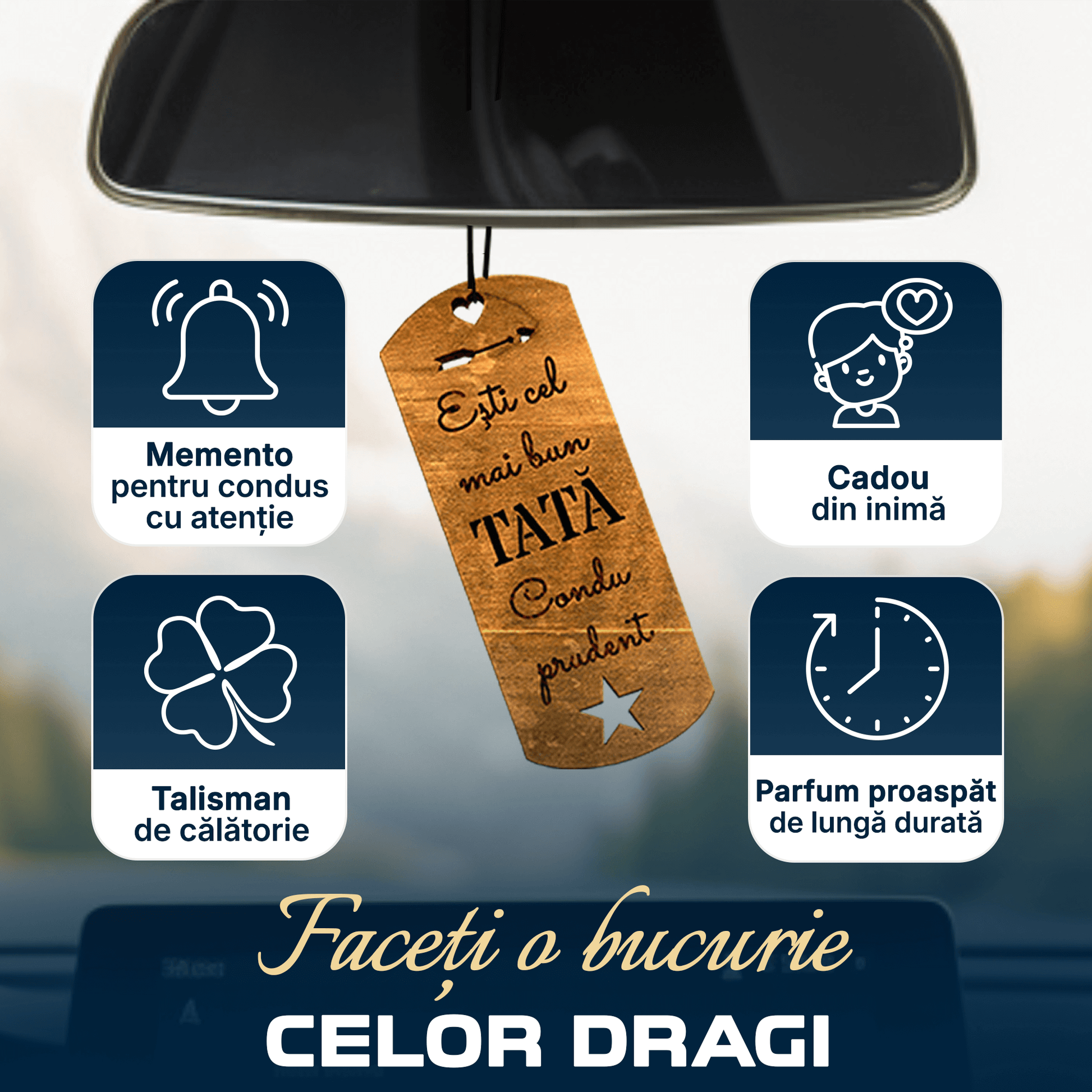 Parfum Auto Cel mai bun TATĂ - Lovelo
