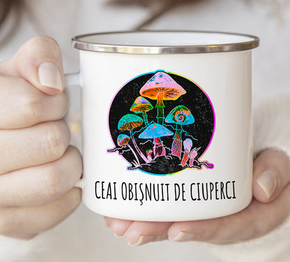 Cană emailată Cu ceai de ciuperci - Lovelo