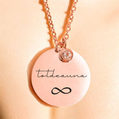 Colier de lux - Pandantiv zirconiu pe lanț - Totdeauna - Lovelo