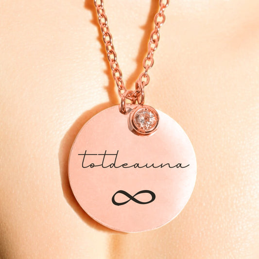 Colier de lux - Pandantiv zirconiu pe lanț - Totdeauna - Lovelo