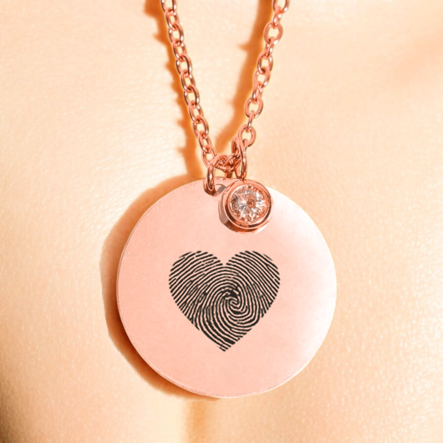 Colier de lux - Pandantiv zirconiu pe lanț - Inimă - Lovelo