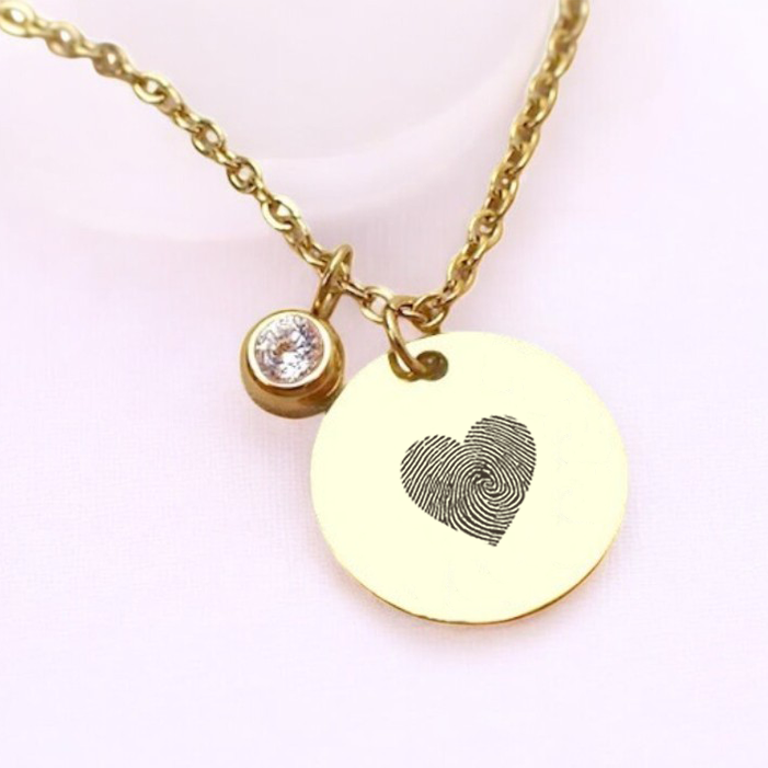 Colier de lux - Pandantiv zirconiu pe lanț - Inimă - Lovelo