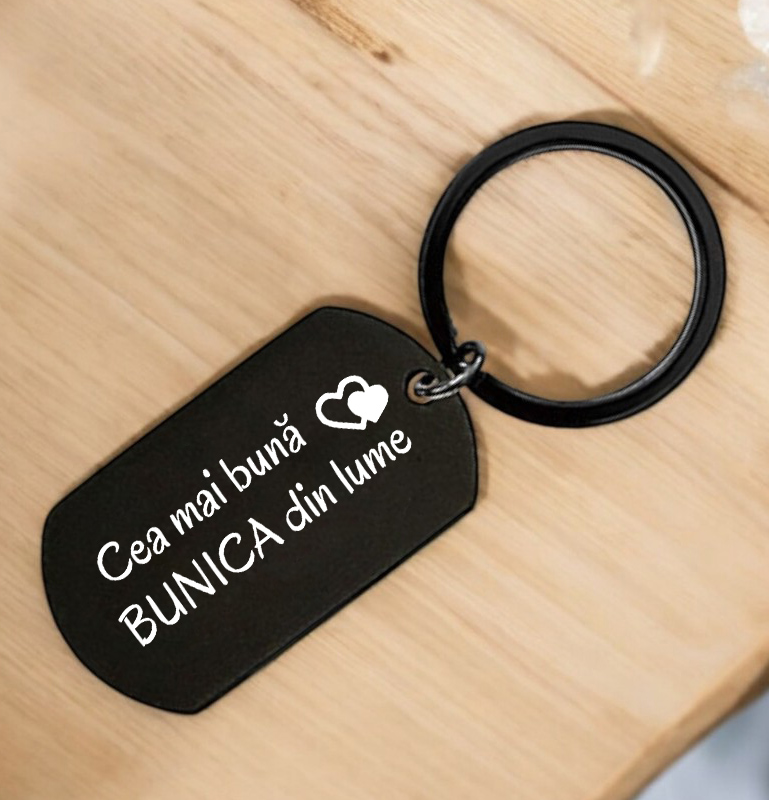 Breloc metalic Cea mai bună bunică din lume - Lovelo