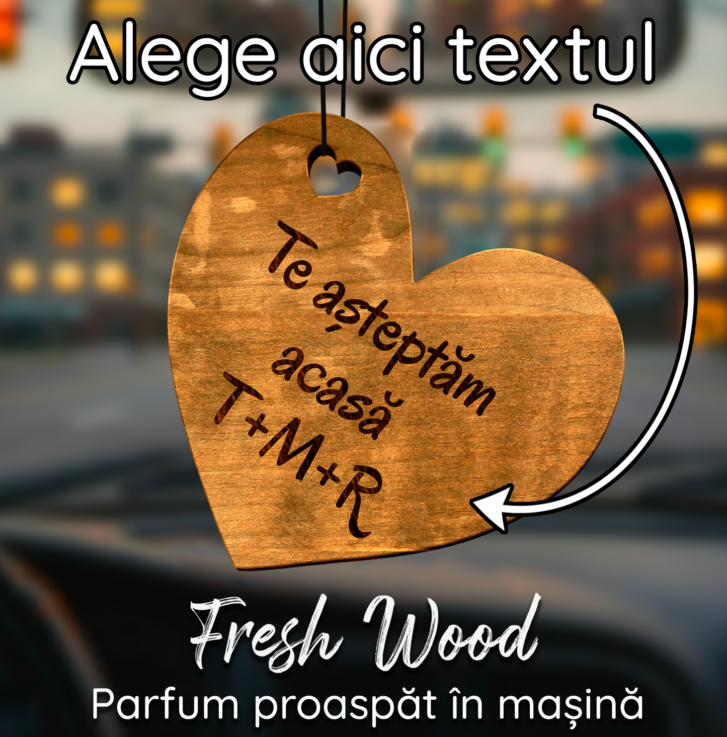 Parfum Auto Personalizat - Inimă - Lovelo