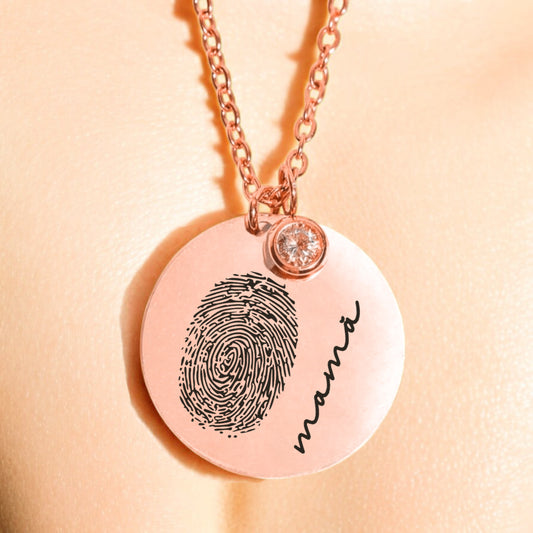 Colier de lux - Pandantiv zirconiu pe lanț - Amprentă digitală - Lovelo