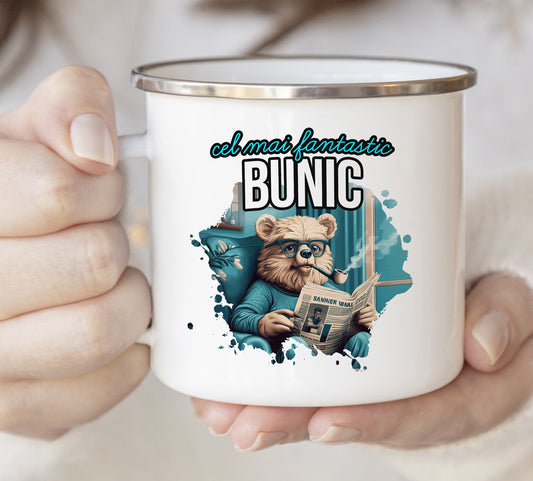 Cană emailată Cel mai fantastic bunic - Lovelo