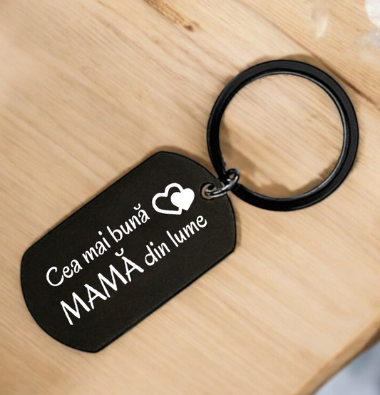 Breloc metalic Cea mai bună mamă din lume - Lovelo