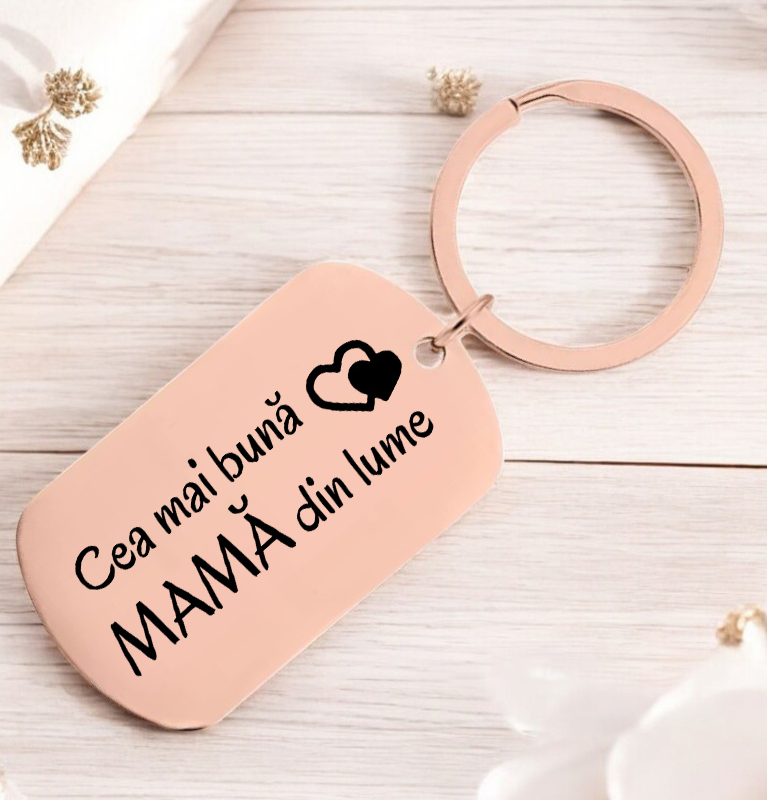 Breloc metalic Cea mai bună mamă din lume - Lovelo