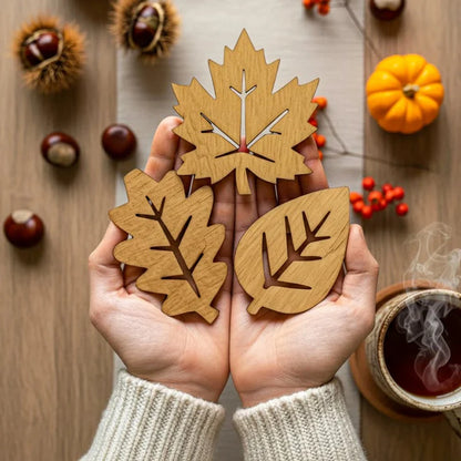 Suporturi de pahare din lemn în formă de frunză